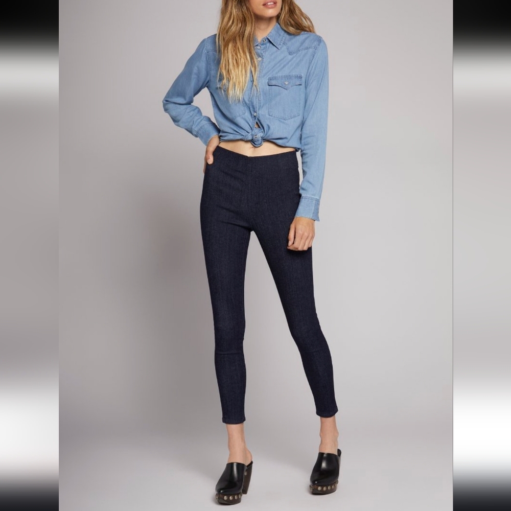 Current Elliott The Vignette Black Stretch Waist Skinny Jean Size Small